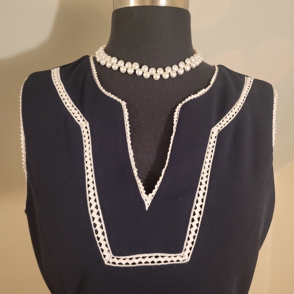 Tommy Hilfiger Navy Sheath Dress Size 6 - Picture 2 of 10